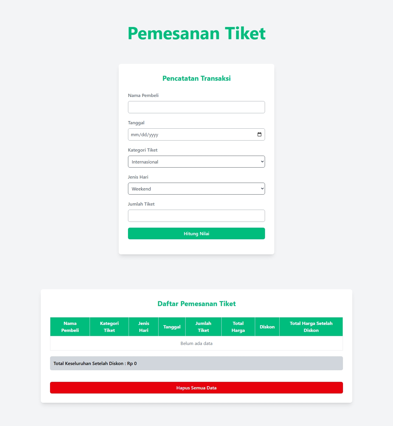 Ticket Transaction Project